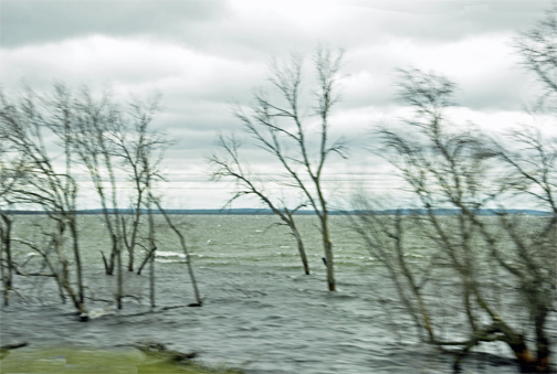 the lakes are overflowing the land